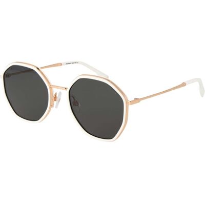 Sunglasses Ana Hickmann Women HI3170-54D01 with Metal Frame, White Color, Lens/Bridge/Temple Dimensions 54/19/142 mm, Grey Lenses, Category 3 Protection with 100% UVA & UVB Blocking Sunglasses Ana Hickmann Women HI3170-54D01 with Metal Frame, White Color, Lens/Bridge/Temple Dimensions 54/19/142 mm, Grey Lenses, Category 3 Protection with 100% UVA & UVB Blocking