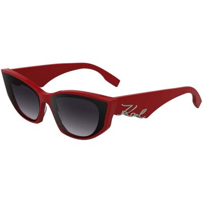 Karl Lagerfeld Women's Sunglasses KL6162S-600, Red Acetate Frame, Grey Lenses, Dimensions 64/14/140 mm Karl Lagerfeld Women's Sunglasses KL6162S-600, Red Acetate Frame, Grey Lenses, Dimensions 64/14/140 mm