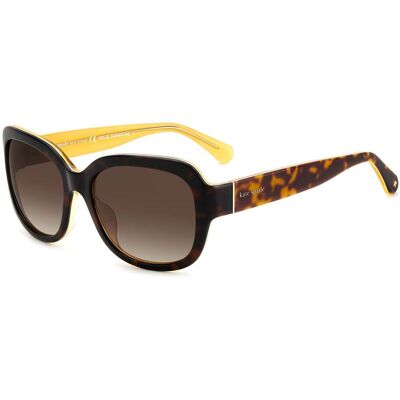 Kate Spade Women's Sunglasses LAYNESHJVF5HA (Lens/Bridge/Temple) 55/17/140 mm, Brown Acetate Frame with 100% UV Protection Kate Spade Women's Sunglasses LAYNESHJVF5HA (Lens/Bridge/Temple) 55/17/140 mm, Brown Acetate Frame with 100% UV Protection