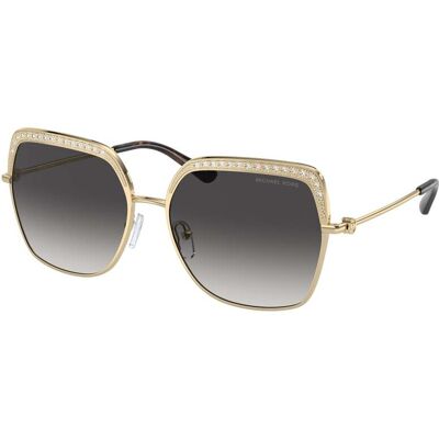 Michael Kors Women's Sunglasses MK1141-10188G, Lens 57mm / Bridge 16mm / Temple 140mm, Gold Metal Frame, Grey Lenses, Category 3 UV Protection 57/16/140 Michael Kors Women's Sunglasses MK1141-10188G, Lens 57mm / Bridge 16mm / Temple 140mm, Gold Metal Frame, Grey Lenses, Category 3 UV Protection 57/16/140