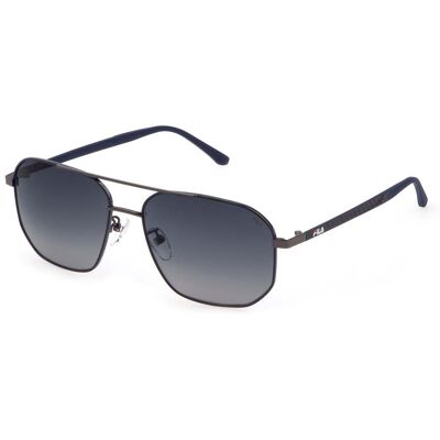 Fila Men's Sunglasses SFI300-580K53, Metal Frame, Grey Color, Lens/Bridge/Temple Dimensions 58/16/140 mm, Blue Gradient Lenses Fila Men's Sunglasses SFI300-580K53, Metal Frame, Grey Color, Lens/Bridge/Temple Dimensions 58/16/140 mm, Blue Gradient Lenses