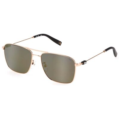 Fila Men's Sunglasses SFI456-580300, Metal Frame, Golden Color, Lens/Bridge/Temple Dimensions 58/16/145 mm, Mirror Finish Fila Men's Sunglasses SFI456-580300, Metal Frame, Golden Color, Lens/Bridge/Temple Dimensions 58/16/145 mm, Mirror Finish