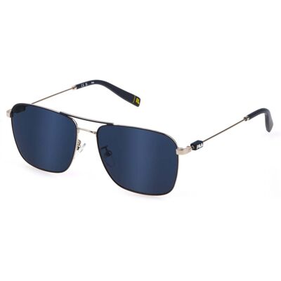 Fila Men's Sunglasses SFI456-58F94Y with Metal Frame, Lens/Bridge/Temple: 58/16/145 mm, Grey with Blue Lens Fila Men's Sunglasses SFI456-58F94Y with Metal Frame, Lens/Bridge/Temple: 58/16/145 mm, Grey with Blue Lens
