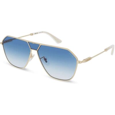 Police Men's Sunglasses SPLL89-620300 with Metal Frame, 62/11/145 mm, Golden Frame and Blue Lenses, Category 3 Police Men's Sunglasses SPLL89-620300 with Metal Frame, 62/11/145 mm, Golden Frame and Blue Lenses, Category 3