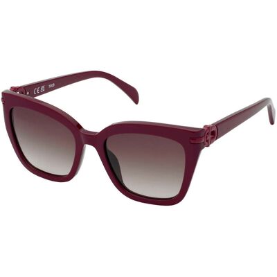 Tous Women Sunglasses STOC22-5408LA, Acetate Frame, Red Color, Lens/Bridge/Temple Dimensions 54/19/140 mm, Brown Gradient Lenses Tous Women Sunglasses STOC22-5408LA, Acetate Frame, Red Color, Lens/Bridge/Temple Dimensions 54/19/140 mm, Brown Gradient Lenses
