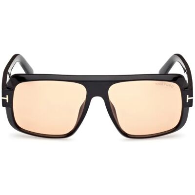 TOM FORD TURNER FT1101/01E/58-15-140 Oversized Sunglasses - Men's Μαύρο - Πορτοκαλί TOM FORD TURNER FT1101/01E/58-15-140 Oversized Sunglasses - Men's Μαύρο - Πορτοκαλί