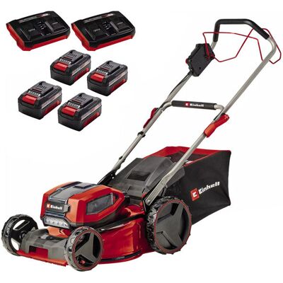 Einhell Professional Cordless Lawn Mower GP-CM 36/47 S Li BL, 36 Volt (2x18 Volt) (Red/Black, 4x Li-Ion Batteries 4.0Ah, with Rear Wheel Drive Vario Speed) Einhell Professional Cordless Lawn Mower GP-CM 36/47 S Li BL, 36 Volt (2x18 Volt) (Red/Black, 4x Li-Ion Batteries 4.0Ah, with Rear Wheel Drive Vario Speed)
