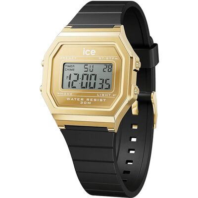 Watch Ice Women 22731 (32mm) Black with Golden Stainless Steel Case and Black Silicone Strap 32 MM Watch Ice Women 22731 (32mm) Black with Golden Stainless Steel Case and Black Silicone Strap 32 MM