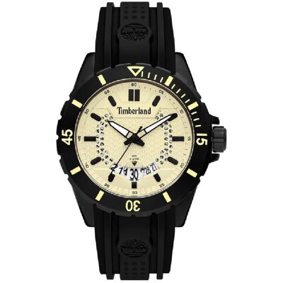 Watch Timberland Man 15578JSB-14P (Medford 46Mm Beige 3H Date Black Silicon) Black Watch Timberland Man 15578JSB-14P (Medford 46Mm Beige 3H Date Black Silicon) Black