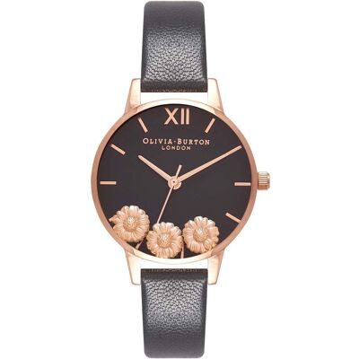 Watch Olivia Burton Women OB16CH05 (30MM) Black 30 MM Watch Olivia Burton Women OB16CH05 (30MM) Black 30 MM