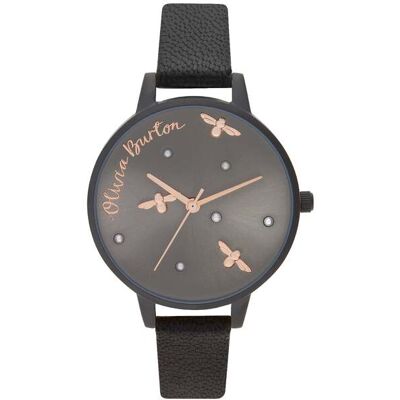 Watch Olivia Burton Women OB16PQ02 (34MM) Black 34 MM Watch Olivia Burton Women OB16PQ02 (34MM) Black 34 MM