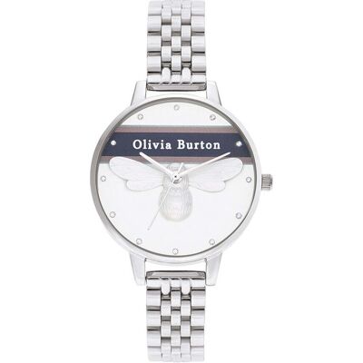 Watch Olivia Burton Women OB16VS07 (34MM) Silver 34 MM Watch Olivia Burton Women OB16VS07 (34MM) Silver 34 MM