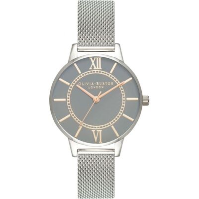 Watch Olivia Burton Women OB16WD86 (34MM) Silver 34 MM Watch Olivia Burton Women OB16WD86 (34MM) Silver 34 MM