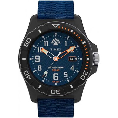 Timex Men's TW2V40300 Solar Watch 46mm Blue Timex Men's TW2V40300 Solar Watch 46mm Blue