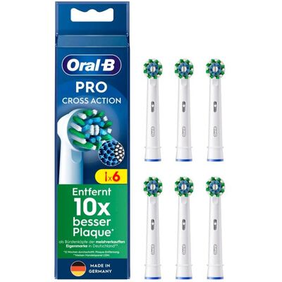 Oral-B Pro Cross Action Replacement Brush Heads, 6-Count (White) Oral-B Pro Cross Action Replacement Brush Heads, 6-Count (White)
