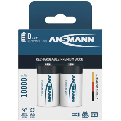 1x2 Ansmann NiMH rech.bat. 10000 Mono D 9300 mAh 5030642 1x2 Ansmann NiMH rech.bat. 10000 Mono D 9300 mAh 5030642