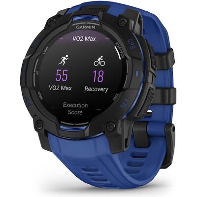 Garmin Instinct 3 AMOLED Aluminium 45mm Αδιάβροχο Smartwatch με Παλμογράφο (Black/Bolt Blue Band) Garmin Instinct 3 AMOLED Aluminium 45mm Αδιάβροχο Smartwatch με Παλμογράφο (Black/Bolt Blue Band)