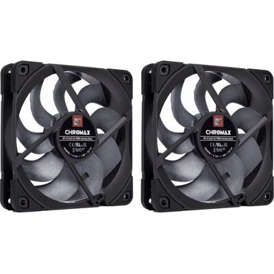 Noctua NF-A12x25 G2 PWM Sx2-PP chromax.black (black/beige, PWM connector, 2 fans, 120 mm) Noctua NF-A12x25 G2 PWM Sx2-PP chromax.black (black/beige, PWM connector, 2 fans, 120 mm)