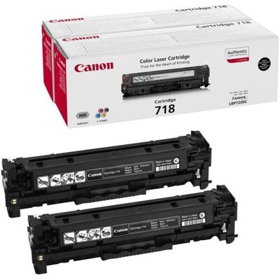 Toner Canon 718 BK 2-Pack black 6800 Seiten Toner Canon 718 BK 2-Pack black 6800 Seiten
