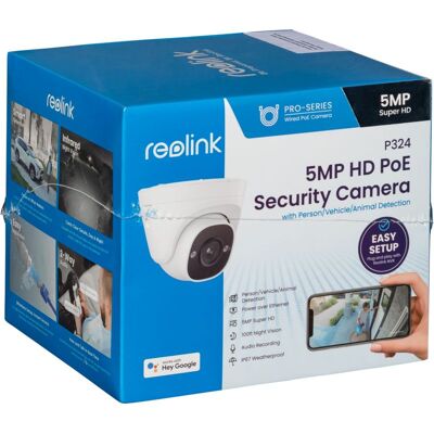 Reolink P324 - 5MP Ασφαλείας Κάμερα με Ανίχνευση Ατόμων/Οχημάτων - Εσωτερικού/Εξωτερικού Reolink P324 - 5MP Ασφαλείας Κάμερα με Ανίχνευση Ατόμων/Οχημάτων - Εσωτερικού/Εξωτερικού