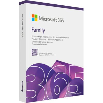 Microsoft Office M365 Family 6 User (Deutsch, 1 Jahr, für PC und MAC) Microsoft Office M365 Family 6 User (Deutsch, 1 Jahr, für PC und MAC)