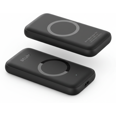 Belkin BoostCharge Slim 5000mAh Magnetic Power Bank / 15W Charging / USB-C / Black / Model BPD021hqBK Belkin BoostCharge Slim 5000mAh Magnetic Power Bank / 15W Charging / USB-C / Black / Model BPD021hqBK