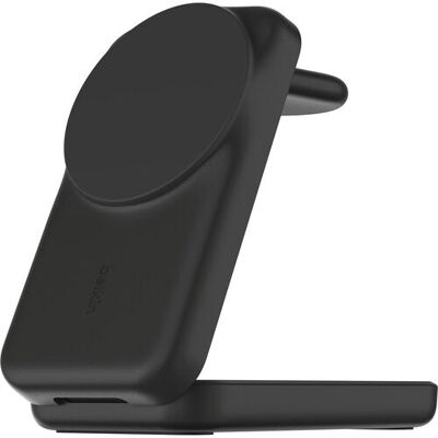 Belkin UltraCharge 25W 3-in-1 Qi2 Wireless Charging Station, Black, Model WIZ050kqBK Belkin UltraCharge 25W 3-in-1 Qi2 Wireless Charging Station, Black, Model WIZ050kqBK