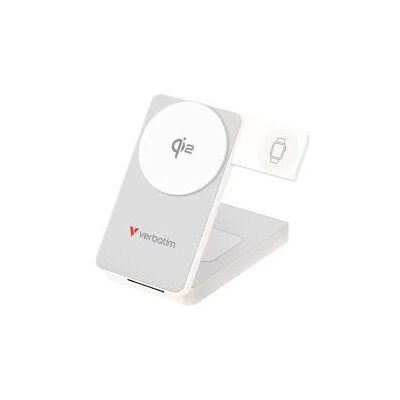 Verbatim Foldable 3-in-1 Magnetic Wireless Power Bank 10000mAh White 32296 Verbatim Foldable 3-in-1 Magnetic Wireless Power Bank 10000mAh White 32296