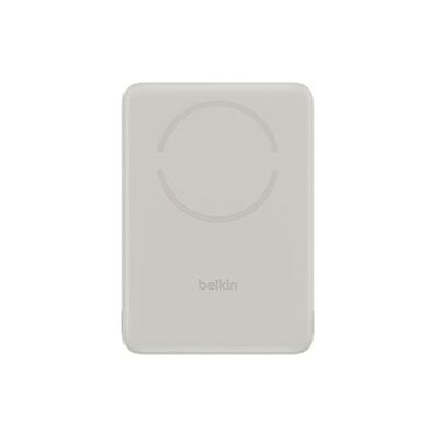 Belkin BoostCharge Slim 5000mAh Magnetic Power Bank / 15W / USB-C in Sand Color BPD021hqSA Belkin BoostCharge Slim 5000mAh Magnetic Power Bank / 15W / USB-C in Sand Color BPD021hqSA
