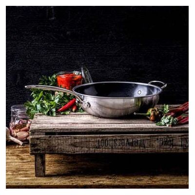 Γουόκ από ανοξείδωτο ατσάλι 3 στρωμάτων Green Pan Premiere - 30cm - Ασημένιο Γουόκ από ανοξείδωτο ατσάλι 3 στρωμάτων Green Pan Premiere - 30cm - Ασημένιο
