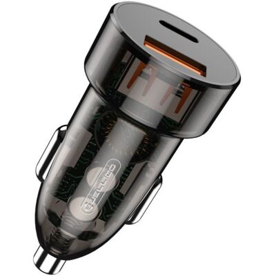 WIWU Jellico Double Charger 1x USB QC 1x USB-C 30W Black (F12) WIWU Jellico Double Charger 1x USB QC 1x USB-C 30W Black (F12)