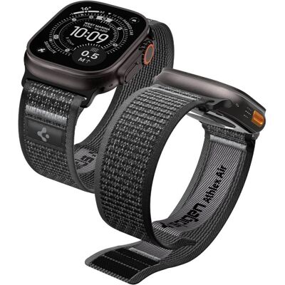 Λουράκι Spigen Athlex Air 2 Fabric Black Grey Apple Watch 44/45/46/49mm Λουράκι Spigen Athlex Air 2 Fabric Black Grey Apple Watch 44/45/46/49mm