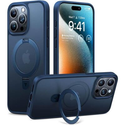 Θήκη Torras Ostand Matte MagSafe Kickstand Navy Blue iPhone 15 Pro Max Θήκη Torras Ostand Matte MagSafe Kickstand Navy Blue iPhone 15 Pro Max