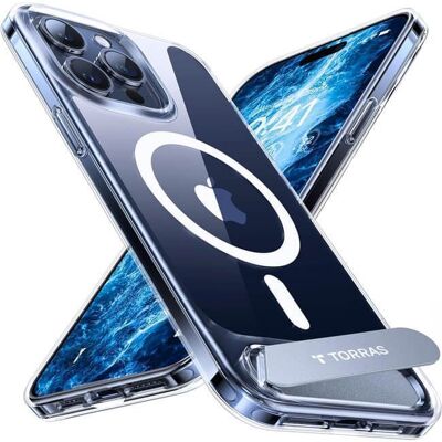 Θήκη Torras Pstand MagSafe Kickstand Clear iPhone 15 Pro Θήκη Torras Pstand MagSafe Kickstand Clear iPhone 15 Pro