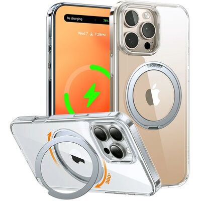 Θήκη Torras Ostand Pro MagSafe Kickstand Clear iPhone 16 Pro Θήκη Torras Ostand Pro MagSafe Kickstand Clear iPhone 16 Pro