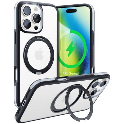 Θήκη Torras Ostand R Fusion MagSafe Kickstand Black iPhone 16 Pro Max Θήκη Torras Ostand R Fusion MagSafe Kickstand Black iPhone 16 Pro Max