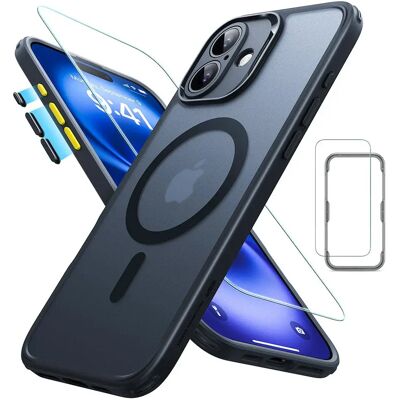 (2+1 Pack) Full Protection Pro Set ESR Classic HaloLock MagSafe Frosted Black iPhone 16 (2+1 Pack) Full Protection Pro Set ESR Classic HaloLock MagSafe Frosted Black iPhone 16