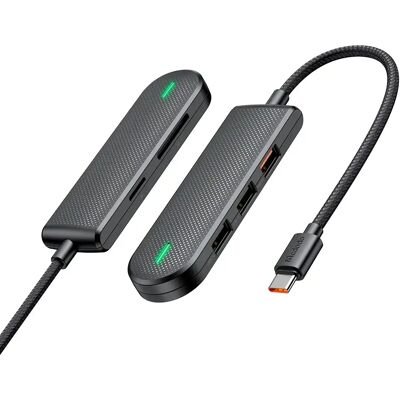 Mcdodo 5in1 USB-C Hub with Card Slot Black (HU-143) Mcdodo 5in1 USB-C Hub with Card Slot Black (HU-143)
