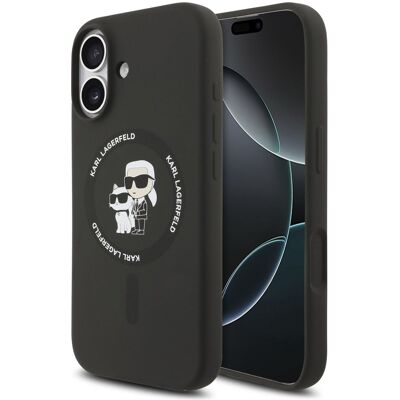 Θήκη Karl Lagerfeld Liquid Silicone Karl&Choupette Ring MagSafe Black iPhone 17 Θήκη Karl Lagerfeld Liquid Silicone Karl&Choupette Ring MagSafe Black iPhone 17