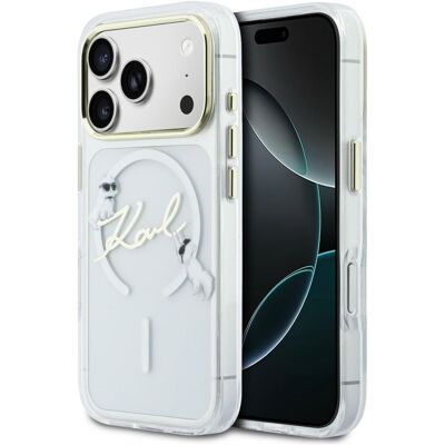 Θήκη Karl Lagerfeld IML Choupettes Karl Script Logo MagSafe Clear iPhone 17 Pro Max Θήκη Karl Lagerfeld IML Choupettes Karl Script Logo MagSafe Clear iPhone 17 Pro Max