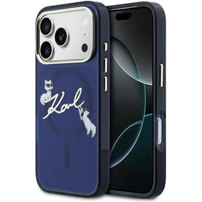 Θήκη Karl Lagerfeld IML Choupettes Karl Script Logo MagSafe Blue iPhone 17 Pro Max Θήκη Karl Lagerfeld IML Choupettes Karl Script Logo MagSafe Blue iPhone 17 Pro Max