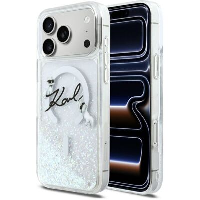Θήκη Karl Lagerfeld Liquid Glitter Karl Script Logo MagSafe Clear iPhone 17 Pro Θήκη Karl Lagerfeld Liquid Glitter Karl Script Logo MagSafe Clear iPhone 17 Pro