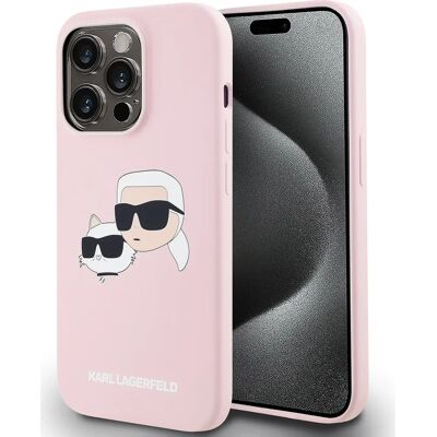Θήκη Karl Lagerfeld Liquid Silicone Double Heads MagSafe Pink iPhone 15 Pro Max Θήκη Karl Lagerfeld Liquid Silicone Double Heads MagSafe Pink iPhone 15 Pro Max