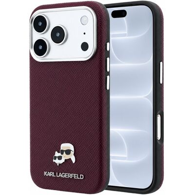 Θήκη Karl Lagerfeld Karl and Choupette Head Pins MagSafe Leather Burgundy iPhone 18 Pro Max/iPhone 17 Pro Max Θήκη Karl Lagerfeld Karl and Choupette Head Pins MagSafe Leather Burgundy iPhone 18 Pro Max/iPhone 17 Pro Max