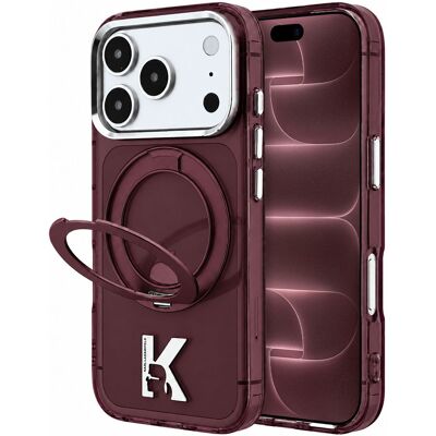 Θήκη Karl Lagerfeld IML Ring Stand 360 Kameo Metal MagSafe Burgundy iPhone 18 Pro Max/17 Pro Max Θήκη Karl Lagerfeld IML Ring Stand 360 Kameo Metal MagSafe Burgundy iPhone 18 Pro Max/17 Pro Max