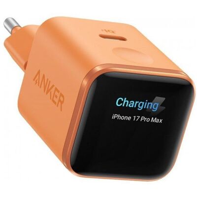Anker Nano Charger 45W GaN USB-C Smart Display Wall Charger Orange Anker Nano Charger 45W GaN USB-C Smart Display Wall Charger Orange