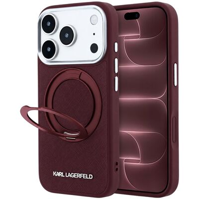 Θήκη Karl Lagerfeld Ring Stand 360 Saffiano Classic Logo MagSafe Burgundy iPhone 18 Pro Max/17 Pro Max Θήκη Karl Lagerfeld Ring Stand 360 Saffiano Classic Logo MagSafe Burgundy iPhone 18 Pro Max/17 Pro Max