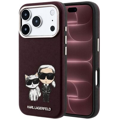 Θήκη Karl Lagerfeld Smooth Leather KC Bodies Sketch MagSafe Burgundy iPhone 18 Pro Max/17 Pro Max Θήκη Karl Lagerfeld Smooth Leather KC Bodies Sketch MagSafe Burgundy iPhone 18 Pro Max/17 Pro Max