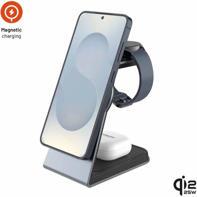 Fixed 3in1 MagPowerstation ALU Samsung Galaxy Charging Station Black Fixed 3in1 MagPowerstation ALU Samsung Galaxy Charging Station Black
