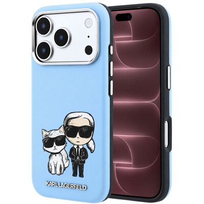 Θήκη Karl Lagerfeld Smooth Leather KC Bodies Sketch MagSafe Light Blue iPhone 18 Pro Max/17 Pro Max Θήκη Karl Lagerfeld Smooth Leather KC Bodies Sketch MagSafe Light Blue iPhone 18 Pro Max/17 Pro Max